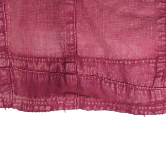 Anthropologie Pink T Shirt Womens Size XS Tee Active Mixed Media Distressed - Picture 8 of 10